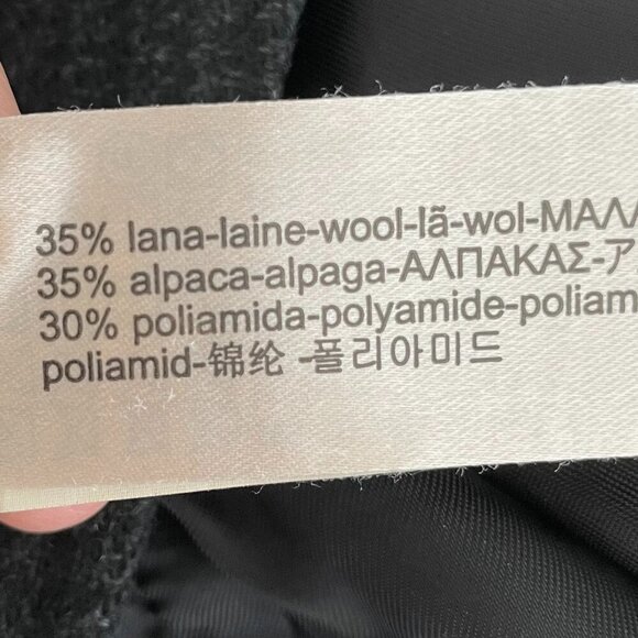 Massimo Dutti Wool Alpaca Blend Houndstooth Pattern Subtle Flare Pants Grey Sz 8 - Picture 8 of 13